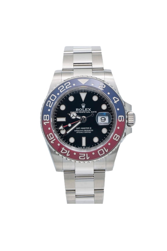 Pre-Owned Rolex GMT-Master II 40MM 126710BLRO Pepsi Black Dial Blue & Red Ceramic Bezel Stainless Steel Oyster Bracelet