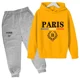 thumbnail image 3 of Conjunto de sudadera con capucha y pantalones para niños y niñas de 3 a 12 años, suéter, prendas de punto, imagen bonita, conjunto de 2 piezas, novedad de 2024, 3 of 4