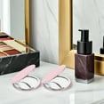 thumbnail image 3 of 5 espejos de maquillaje plegables portátiles - Espejo de tocador redondo compacto para mujer - Doble cara, tamaño pequeño y de bolsillo para bolso, oficina, viajes, 3 of 6