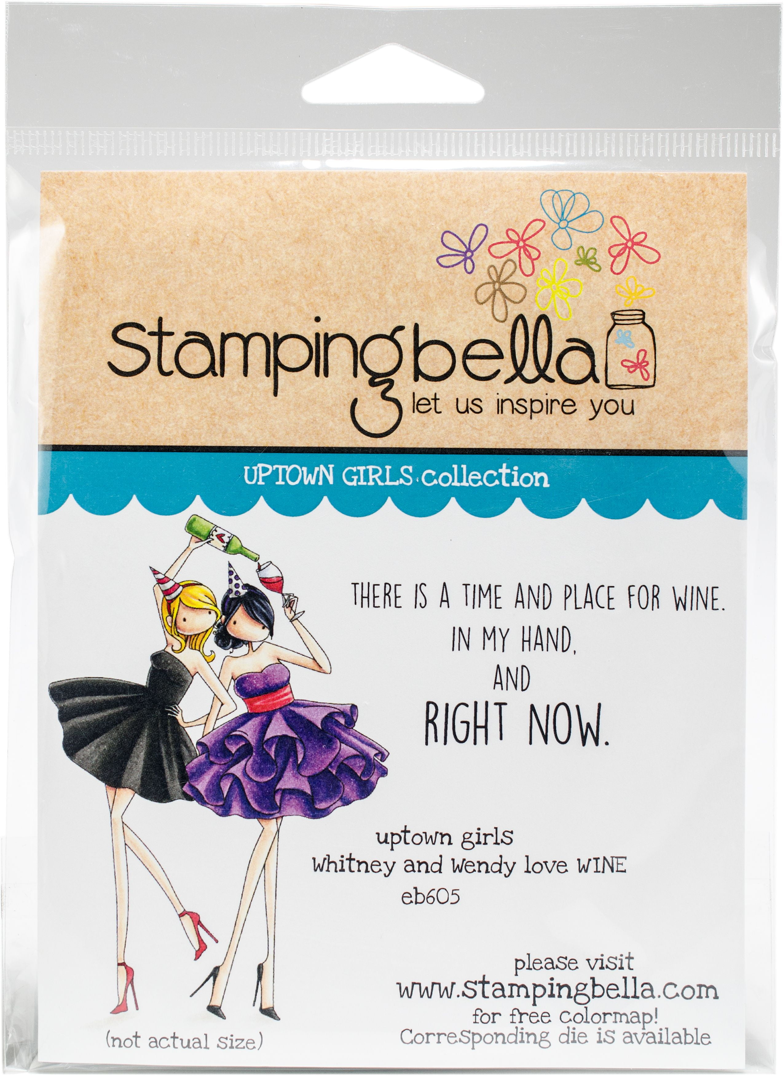 Stamping Bella Cling StampsUptown Girls Whitney & Wendy Love Wine