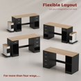 thumbnail image 4 of 55" Black Wood Grain Computer Desk with 4 Drawers & Adjustable Shelf | Home Office & Study PC Stand, 4 of 7