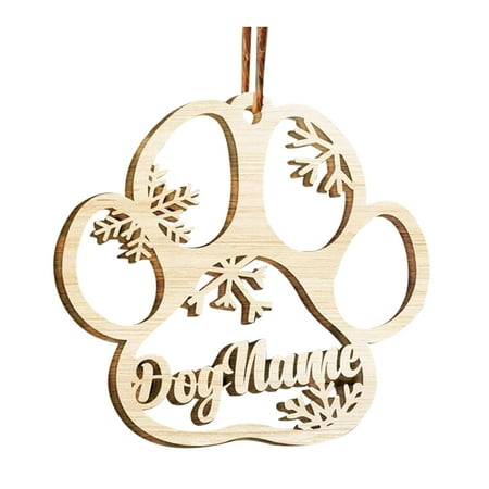 

KKCXFJX Christmas Decorations Home Decor Christmas Wooden Pendant Wooden Dog Paw Pendant Home Christmas Tree Atmosphere Decoration