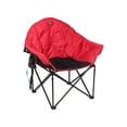 thumbnail image 2 of Faulkner Camping Chair 49579H Big Dog; Bucket Chair; 300 Pound Weight Capacity; Foldable; Burgundy/Black; 3/4 Inch Steel Tubing With Polyester Padding/Polyester Fabric; Without Headrest, 2 of 7