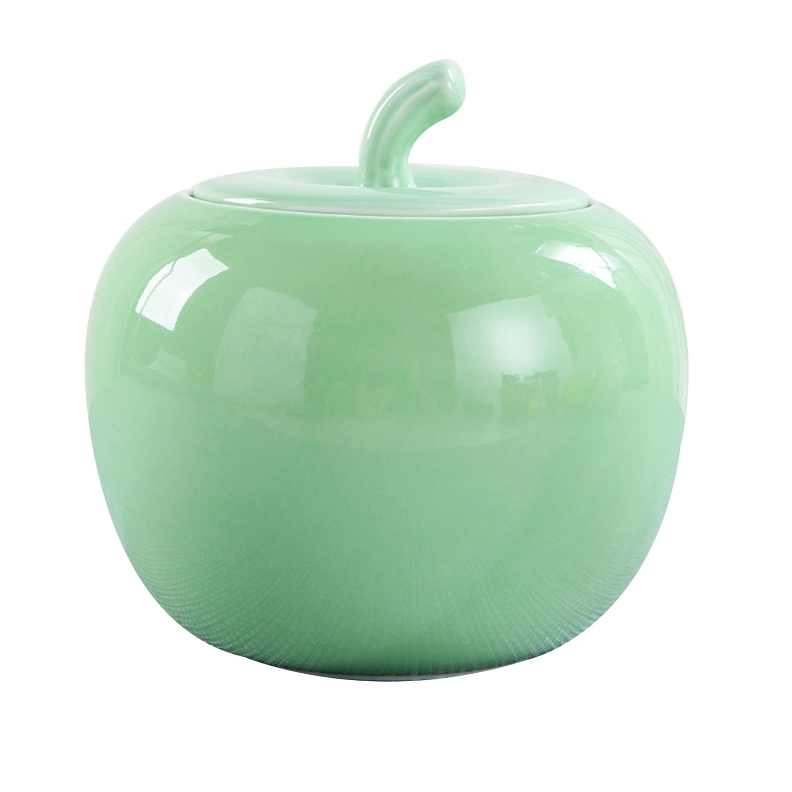 Solid Color Sugar Bowl With Lid, 480ml(17oz)apple Shape Sugar Storage Jar, Sugar Pot, Sugar
