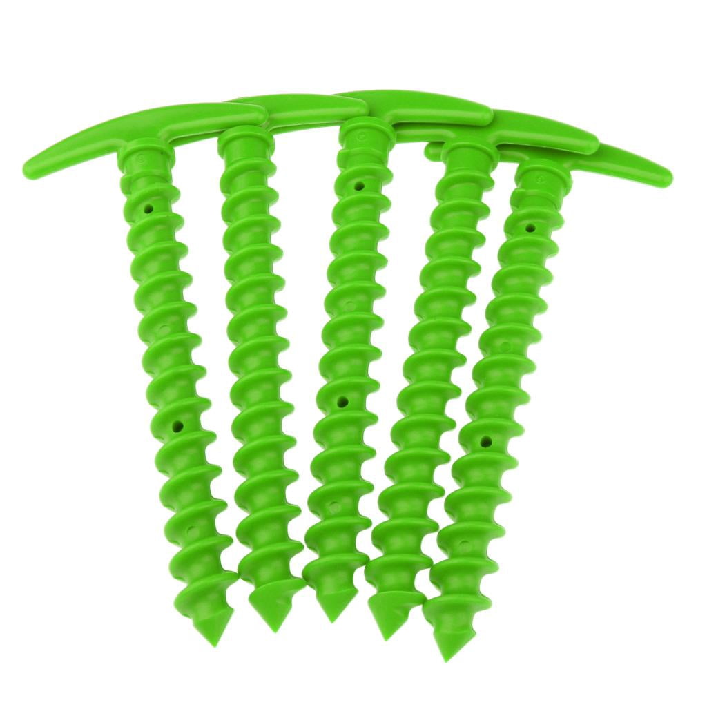 simhoa 6x5Pcs/Pack 14.5cm Tent Peg Nail Tent Stakes for Outdoor Camping Green 6 Pcs