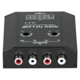 thumbnail image 4 of Convertidor de impedancia de Audio de 4 canales, 12V, línea RCA alta a baja, filtro de frecuencia de altavoz de Radio estéreo para coche Jadeshay  A, 4 of 8