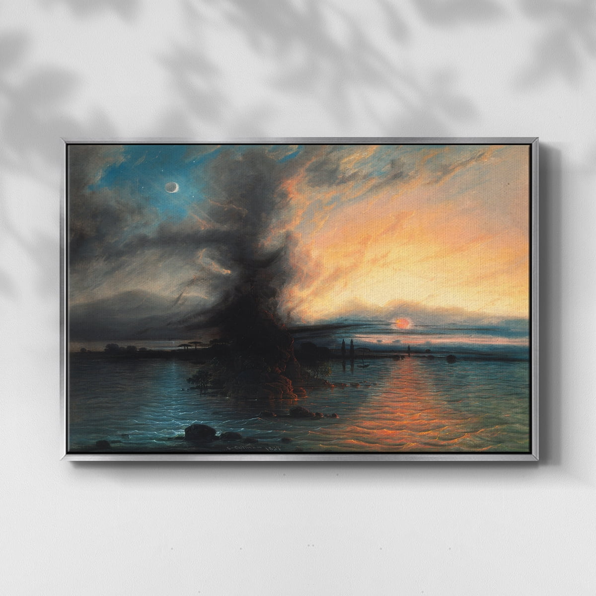 Vintage Landscape-CX By Wexford Home Framed in Silver Wood Gallery Wrapped Canvas 17 in. x 25 in.
