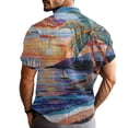 thumbnail image 4 of Mens Hawaiian Shirts Short Sleeve Button Down Palm Beach Shirts Tropical Resort Wear Blouses, 4 of 7