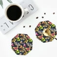 thumbnail image 5 of Pofeuu Butterfly Wild Insect Print Leather Coasters Set of 6, Round Cups Mugs Mat Pad for Home Kitchen Heat Resistant Drink Coasters,Octagon, 5 of 7