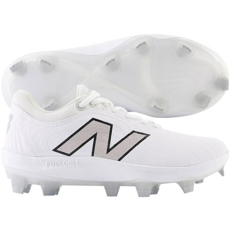 New Balance Women's Fuelcell Fusev4 Low Molded Fastpitch Softball Cleats White/Grey Medium 12