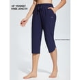 thumbnail image 5 of BALEAF Women's Swim Capris Pants 18" Quick Dry Modest Swimsuits 2025 UPF50+ Beach Bathing Suit Bottoms with Pockets Lightweight Navy M, 5 of 7