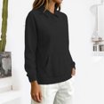 thumbnail image 4 of WUSUOWEI Womens V Neck Long Sleeve Sweatshirt Bottom Tops Lightweight Dressy Casual Business Basic Pullover Top with Pockets 2026 Fall Winter Outfits XL, 4 of 6