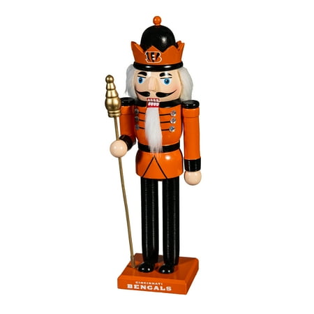 Cincinnati Bengals 12 Wooden Nutcracker Statue