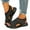 Black, variant on Women's Sandals Fashionable Wedge Earth Spirit Sandals for Women Closed Toe Sandals Women Heel Color Block Fishmouth Beach Sandals for Women Women's Walking Sandals Design for Summer