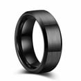 thumbnail image 5 of 8MM Black Brushed Tungsten Carbide Men Women's Fashion Engagement Ring Size 5-15, 5 of 6