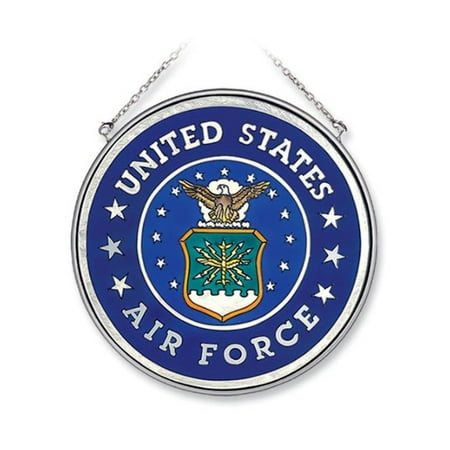Air Force Suncatcher - Amia Studios 7127 Air Force Large Circle Suncatcher