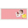 thumbnail image 2 of PinPix 30x12 Custom Cork Bulletin Board Light Pink Chain Poster Board Has a Fabric Style Canvas Finish, Framed in Light Pink Chain, by ArtToFrames (PinPix-574), 2 of 6