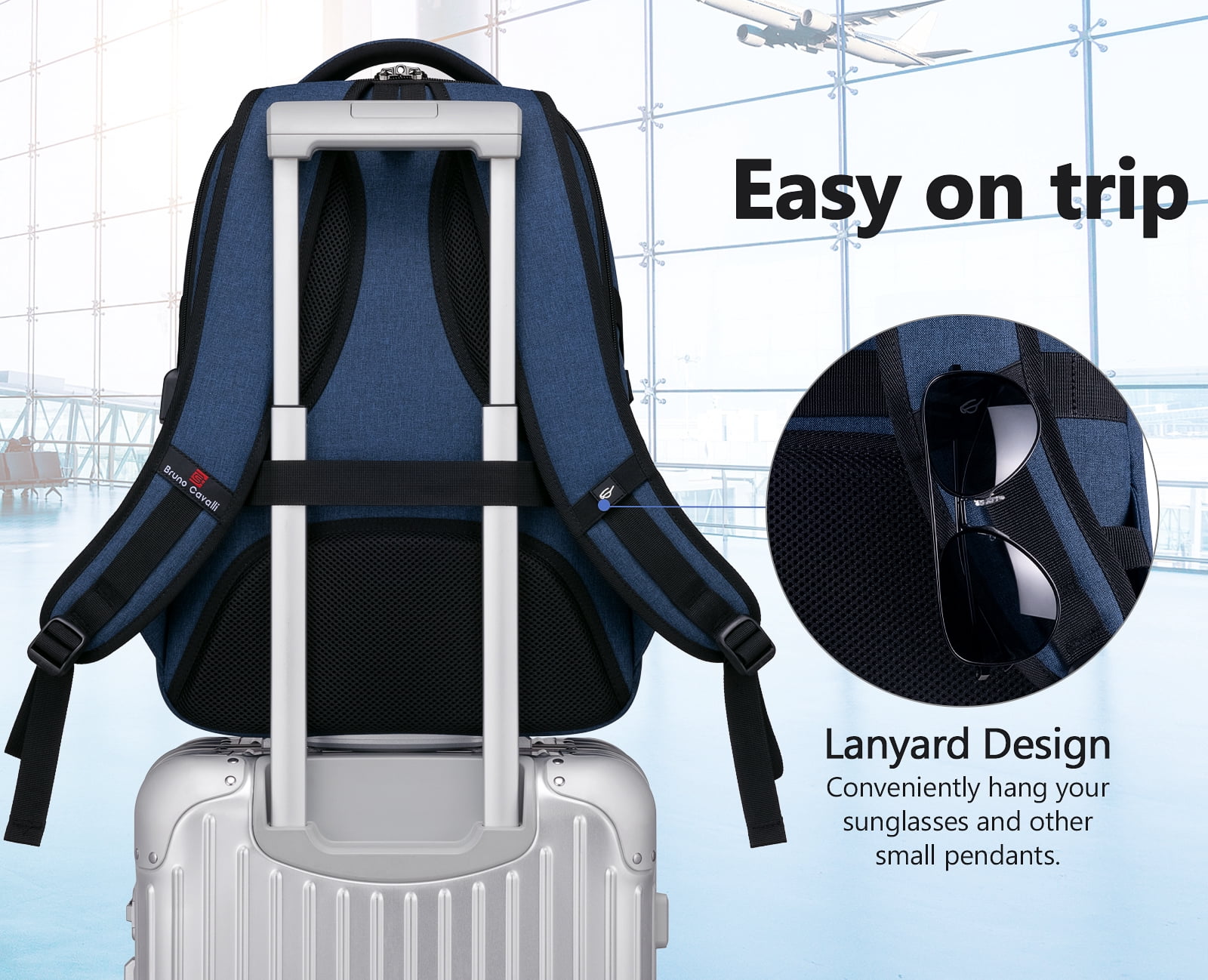 UKEIN Laptop Backpack with USB Charging Port Water Resistant Backpacks for Adults Work Business Laptop Backpack for Men