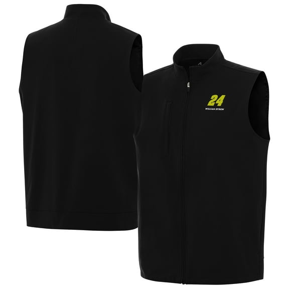 Men's-Antigua  Black William Byron Regard Full-Zip Vest