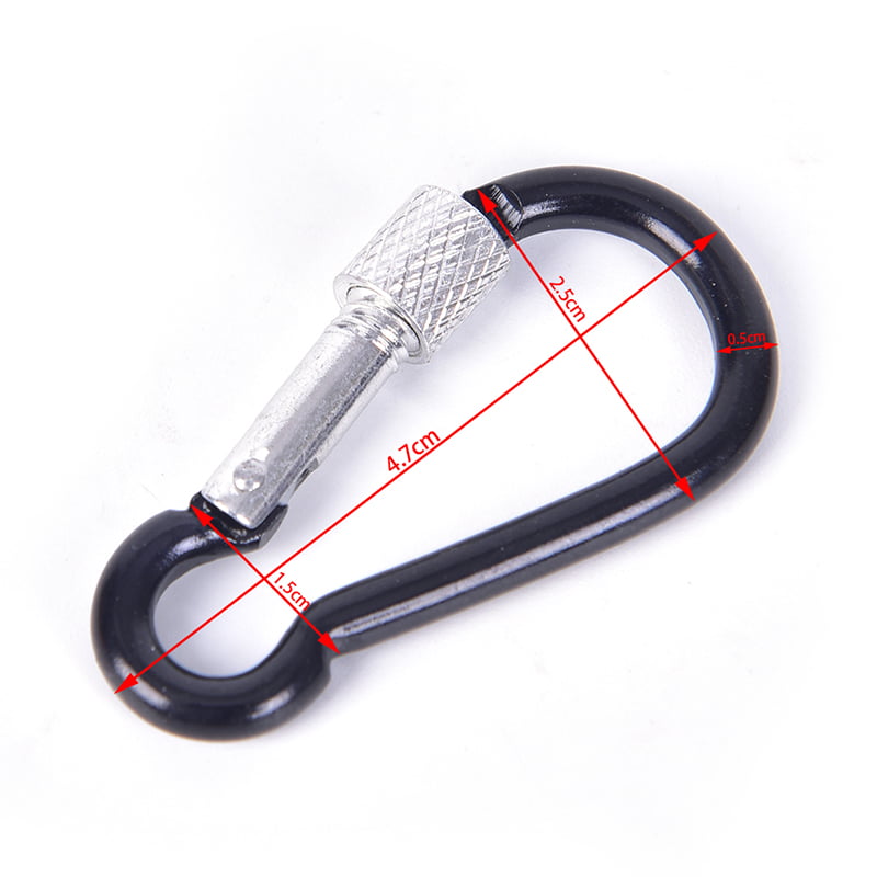 5Pcs/set Spring Lock Carabiner Snap Hook Hanger Locking Clip Keychain CampinRSDE 