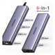 thumbnail image 3 of HUB USB-C UGREEN Docking Revodok 6 en 1 3 Puertos USB-A 3.0 5 Gbps USB-C PD 100W HDMI 4K@30Hz Entrada 1 RJ45 Gigabit Ethernet, 3 of 6