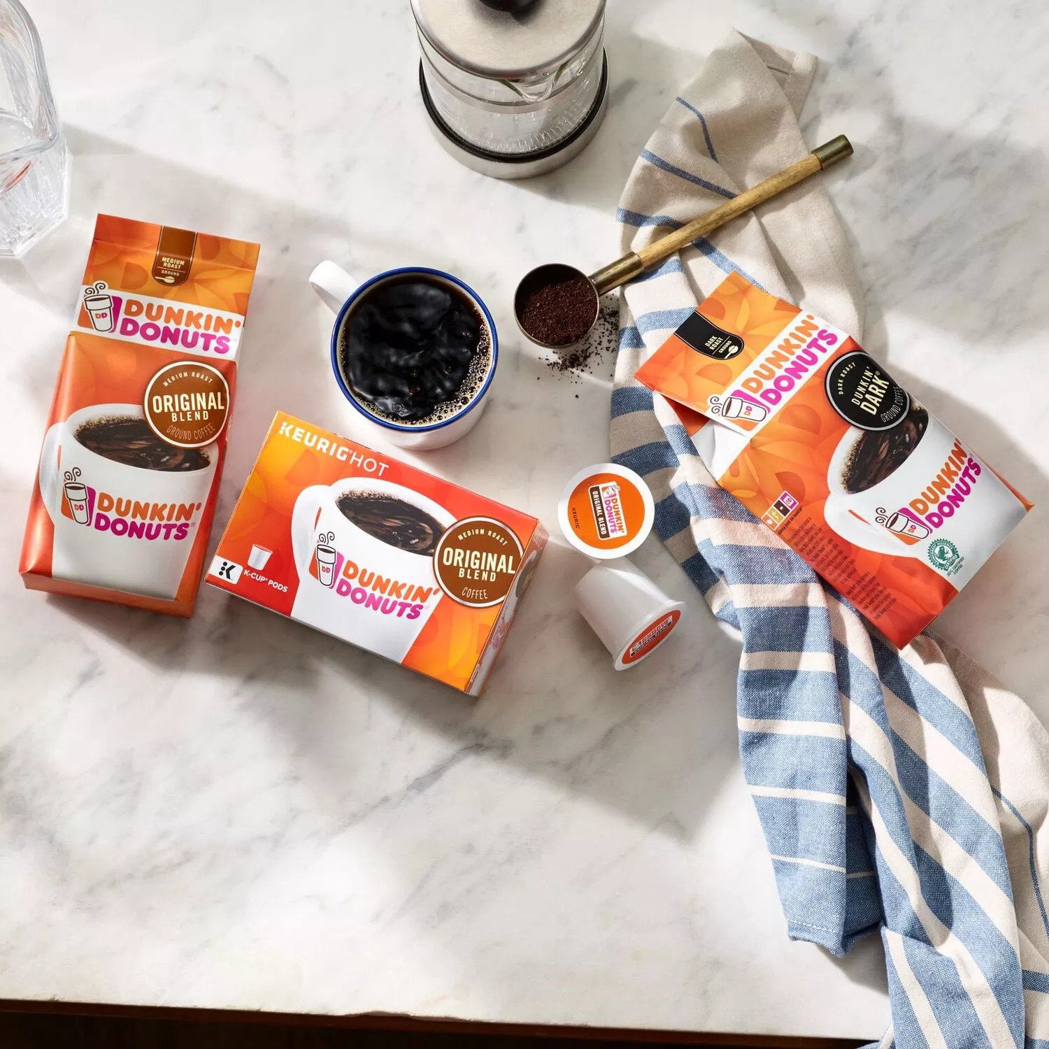 Dunkin' Kosher Orginal Blend Medium Roast, Keurig Coffee Pods, 72 Ct