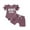 Purple, variant on Tkrady Baby Outfits for Girl Crewneck Short Sleeve Letter Prints Tops Shorts Set, Sizes 0-18 Months