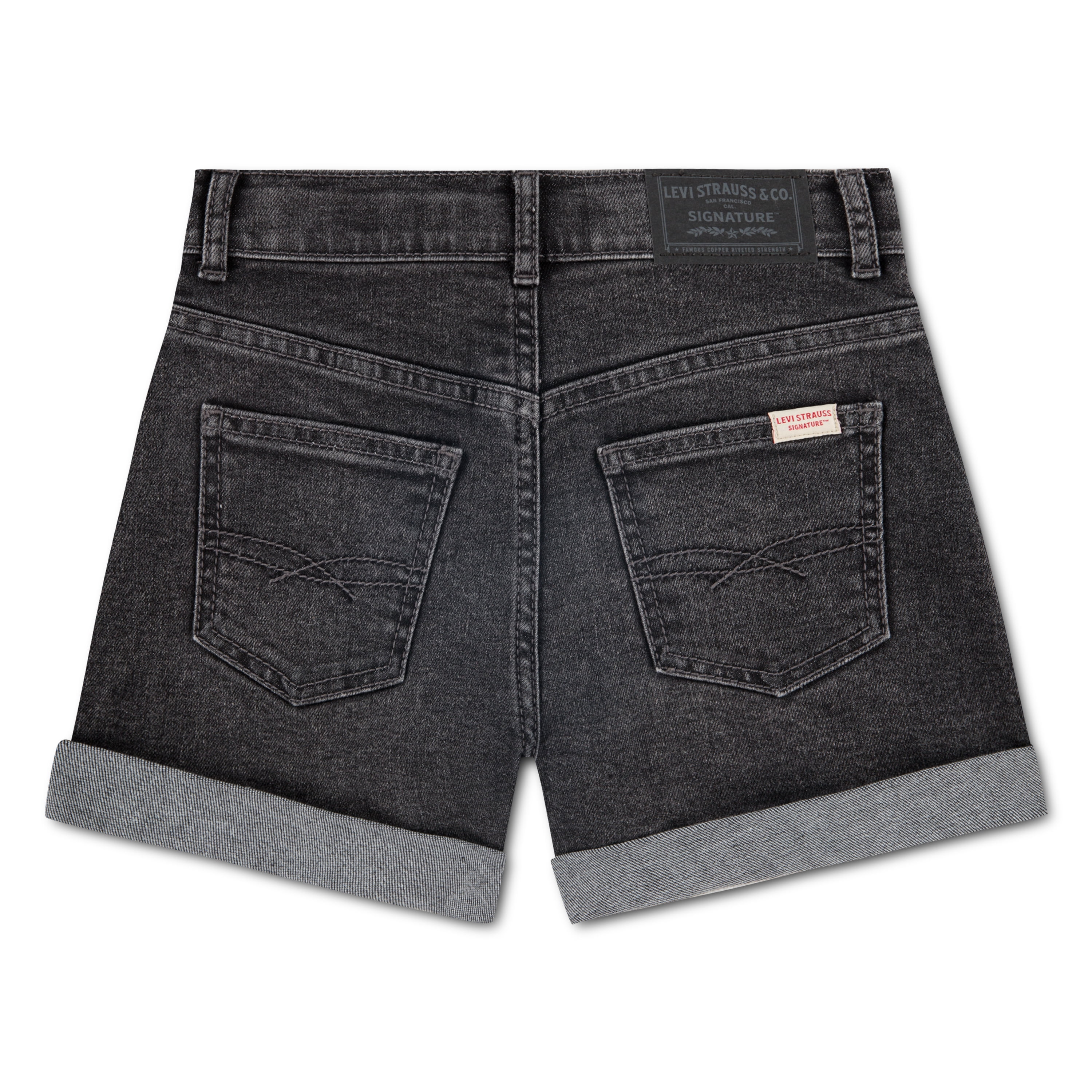 Levi Strauss Signature Girls High Rise Mom Denim Shorts, Sizes 5-18