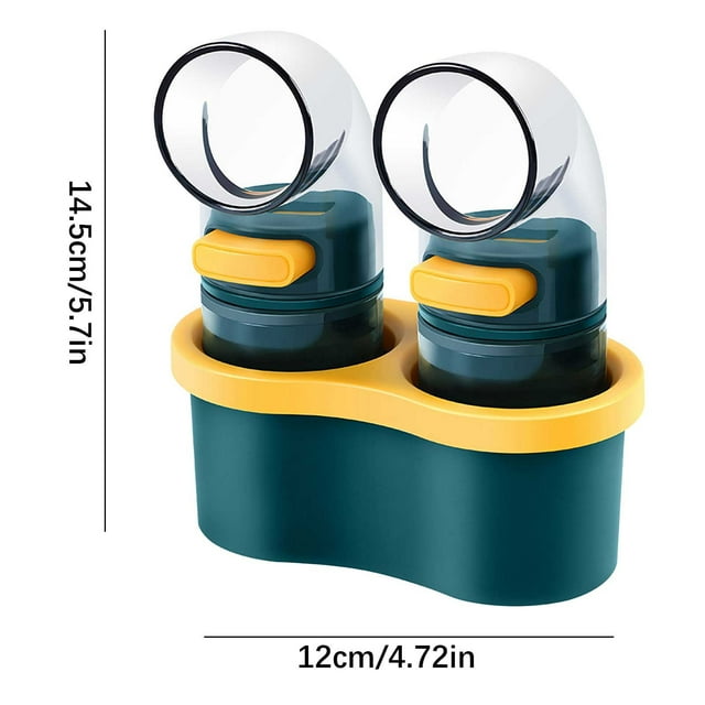 Agiferg Measuring Pepper Shakers Quantitative Each Press 0.5g Ration Spice Dispenser Air-Tight Clear Seasoning Bottle