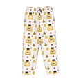 thumbnail image 6 of Uemuo Bees and Flowers Pattern Women's Wide Leg Palazzo Lounge Pants with Pockets Light Weight Loose Comfy Casual Pajama Pants-Medium, 6 of 9