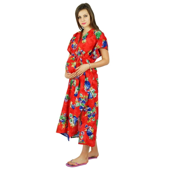Bimba Delivery Gown Nursing Night Wear, Front & Back Buttons - To Be Moms Gift