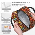 thumbnail image 3 of Fotbe Retro Coffee Pattern Lunch Bag, Insulated Lunch Box, Small Leakproof Cooler Food Lunch Containers Reusable High Capacity Lunch Tote Bags for Work, Travel, Outdoor, 3 of 6