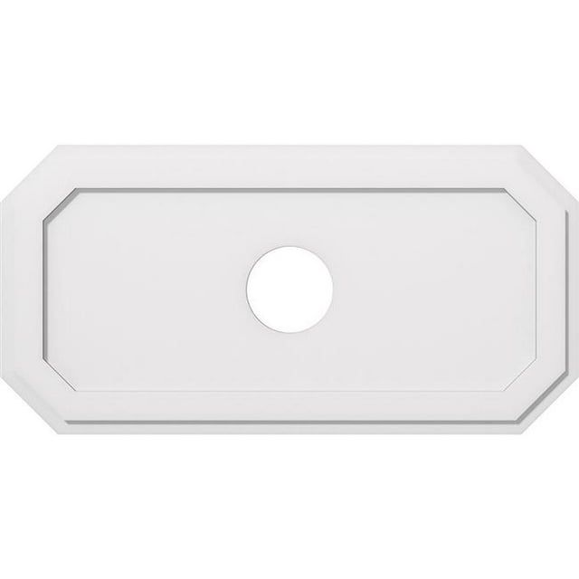 Ekena Millwork CMP40X20ED-06000 6 in. ID x 14 in. Rectangle Émeraude Architectural Grade PVC Contemporain Plafond Médaillon