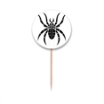 thumbnail image 1 of Spider Pattern Insect Black Illustration Toothpick Flags Round Labels Party Decoration, 1 of 3