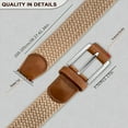 thumbnail image 5 of 2 pieces, men's belts, men's gifts, elastic woven mesh belts, suitable for casual golf and jeans, high-quality finish, versatile accessories,, 5 of 11