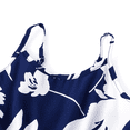 thumbnail image 4 of PatPat Family Matching Leaf Print Blue Short-sleeve Shirt or Sling Smocked Back Dress Set, 4 of 7