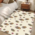 thumbnail image 4 of Easter Rabbits Ears Area Rugs 2.7'x5', Small Throw Rugs for Kitchen Bedroom, Spring Cactus Potted Plant Flowers Yellow Indoor Outdoor Rug Non-Slip Low Pile Carpet Runner Reversible Floor Mats, 4 of 8