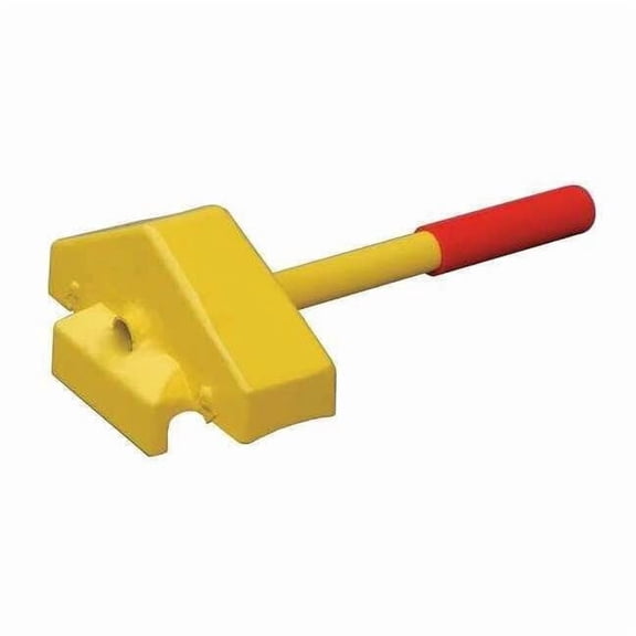 Rail Car Wheel Chock,Steel,Yellow 22XW91