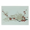 thumbnail image 1 of Flower Cutting Board, Illustration of Sakura Flowers on Grunge Background with Soft Pastel Colors, Decorative Tempered Glass Cutting and Serving Board, Small Size, Beige White Red, by Ambesonne, 1 of 1
