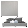 thumbnail image 1 of Box Base Cama King Size + Cabecera Nizza Dicasa Gris Medio + Almohada 2Pack + Protector Cloud + Sábanas Softy + Edredón Homy, 1 of 8