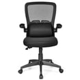 thumbnail image 1 of Patiojoy Chaise de Bureau en Maille Mi-Dossier Réglable Mi-Dossier avec Accoudoirs Relevables Noire, 1 of 10