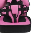 thumbnail image 2 of Asiento elevador de coche con respaldo alto, portátil, de polietileno, convertible, para bebés, color rosa, 2 of 5