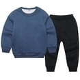 thumbnail image 2 of LYHaoo Boys' Active Sweatsuit 2 Piece Sweatshirt And Sweatpants Basic Solid Jogger Pants Set Boys Pants Outfit Set Sizes (4-5 Years), 2 of 4