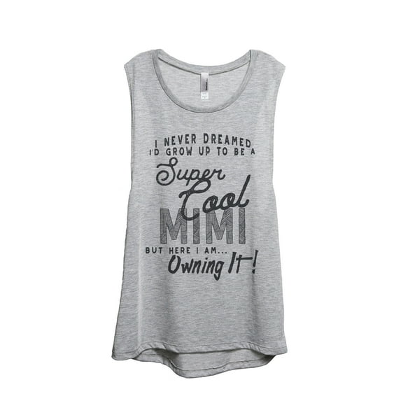 Thread Tank Super Cool Mimi Women's Sleeveless Muscle Tank Top Sport Grey Small