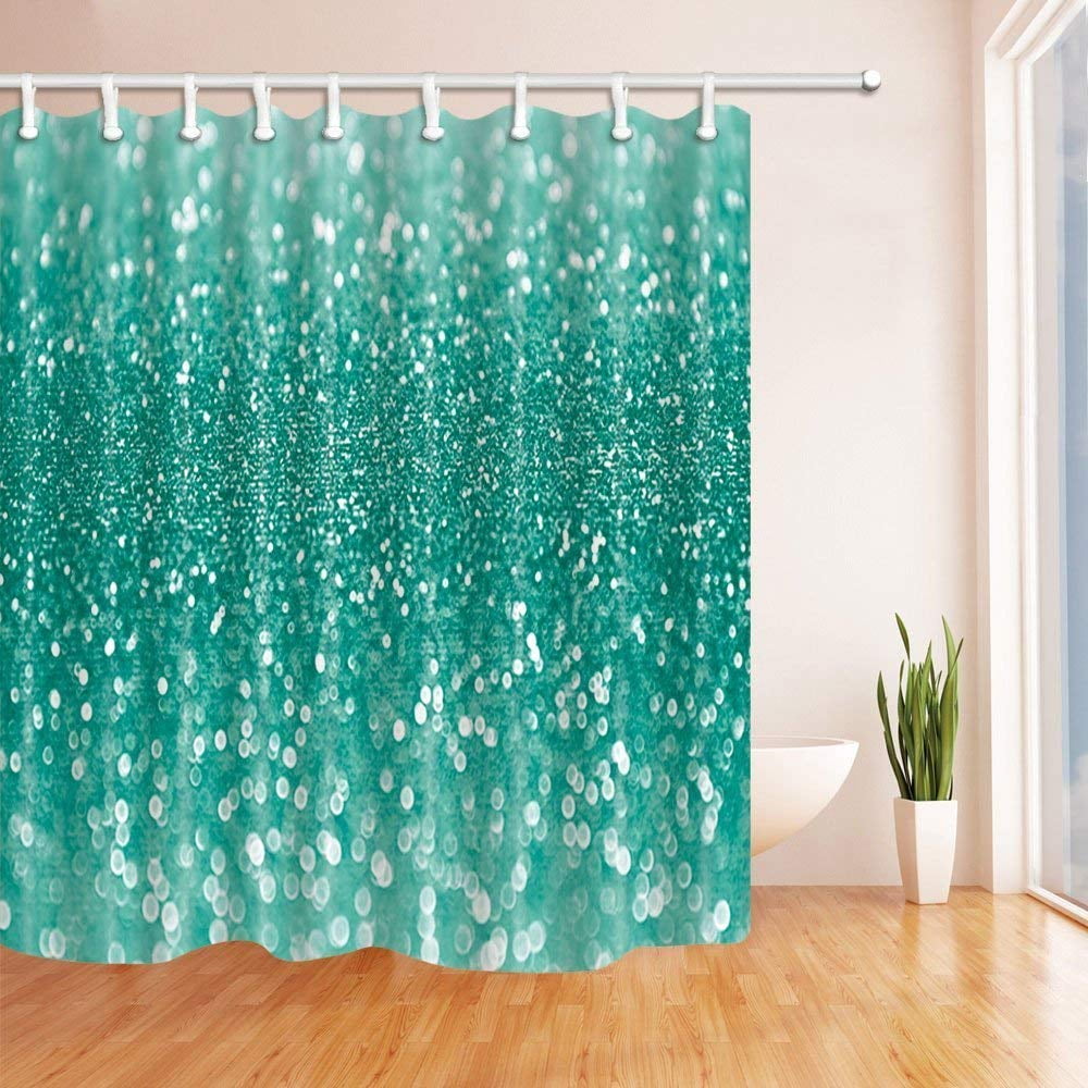 ARTJIA Christmas Green Sequin Curtain Panel for Wedding Party Polyester