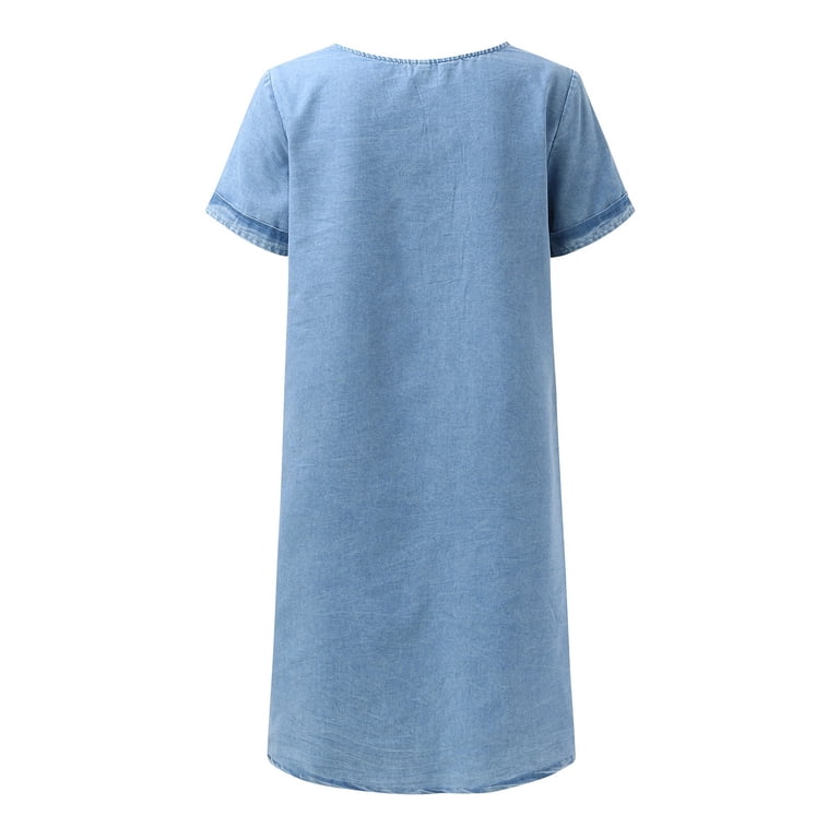 white christmas dresses J.CREW Denim Dress Blau, Women's, Size: XS, Blue main image 1