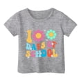 thumbnail image 1 of FhsagQ Mode Décontractée Imprimée pour Garçon et Fille, Col Rond, Manches Courtes, T-Shirt Ample, Taille 14-16, Été, 4T, Pâques, Gris, 8-9 Ans, 1 of 4