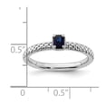 thumbnail image 5 of Created Sapphire Sterling Silver Single-Stone Ring, 5 of 6