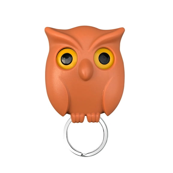 LACKUST Magnetic Hooks Clearance,Key,Owl Shape Magnetic Organizer Hook - Wall Mounted Keychain Hanger - Novelty Friendship Key Hanging Ring - for Home Decor Show,Brown