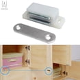 thumbnail image 2 of GustaveDesign 10 Pack Cabinet Cupboard Door Magnetic White Tone Latch Catch Magnetic Cabinet & Door Latch/Catch Closures, 2 of 8
